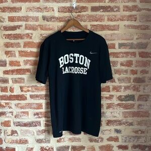 Nike Boston University Lacrosse Dri-Fit Tee, Large Black